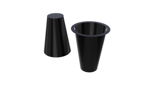 Coneleg Zwarte Lak Upside Down